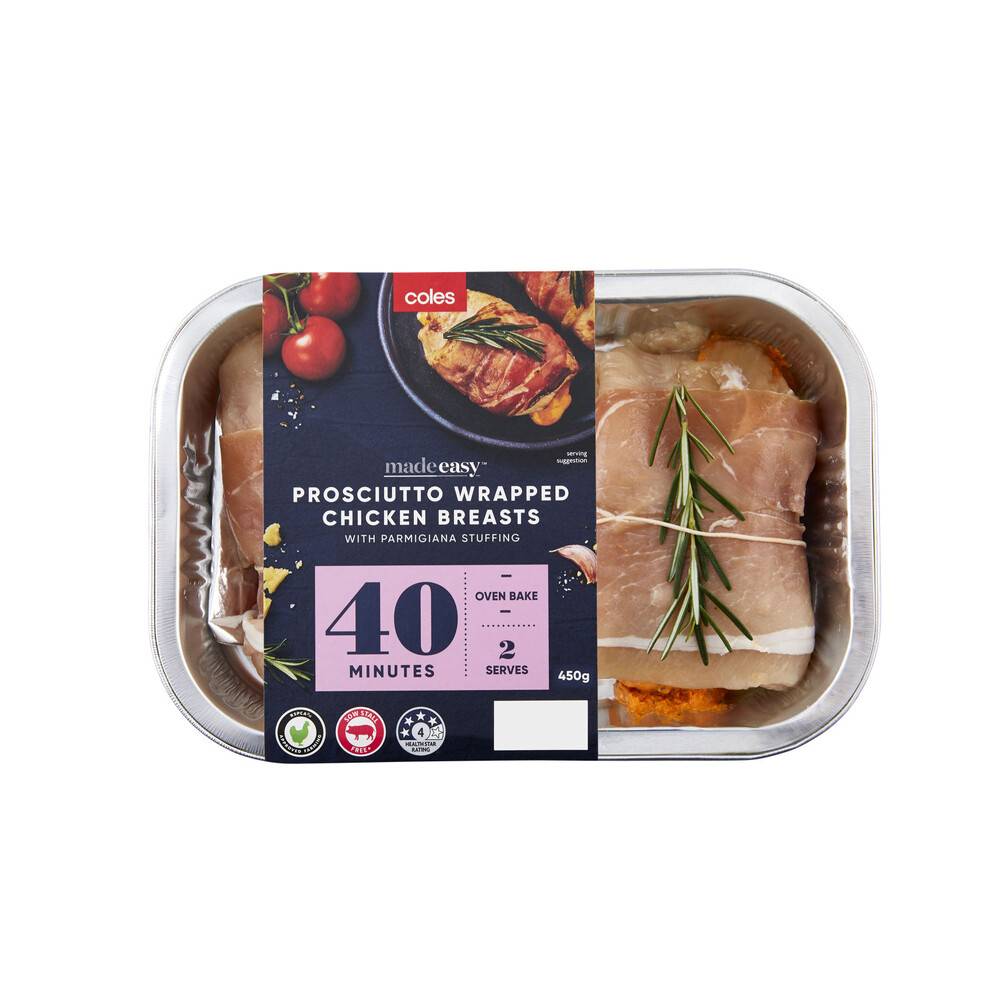 Coles Made Easy Prosciutto Wrapped Chicken Breasts