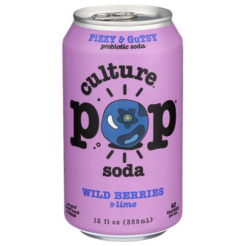 Culture Pop Wild Berries & Lime Probiotic Soda