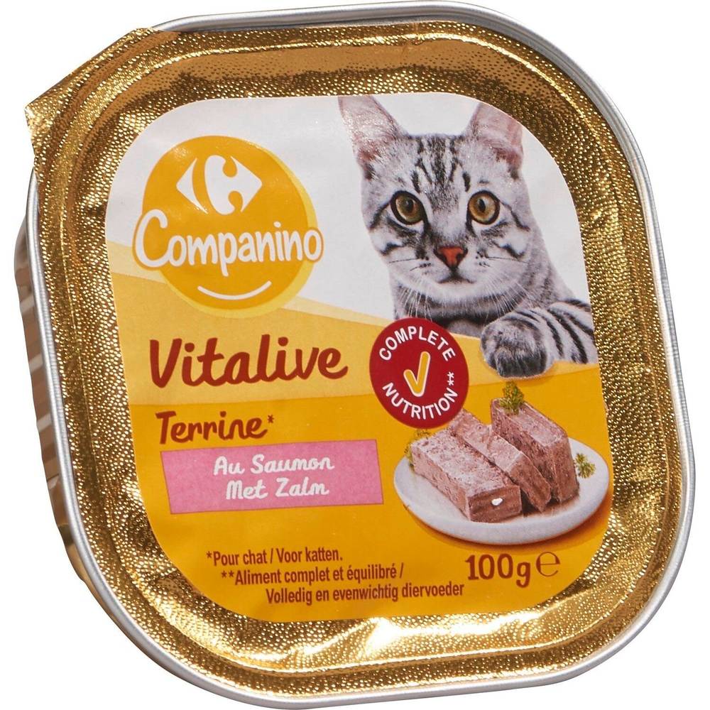 Carrefour - Companino pâtée pour chat au saumon (100g)