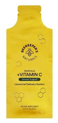 Beekeeper's Naturals Propolis + Vitamin C Liposomal Immune Support Supplement (8.1 fl oz, 30 ct)