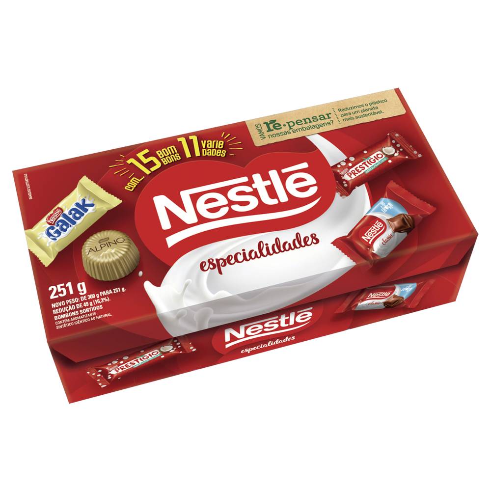 Nestlé caixa de bombom especialidades (251 g)