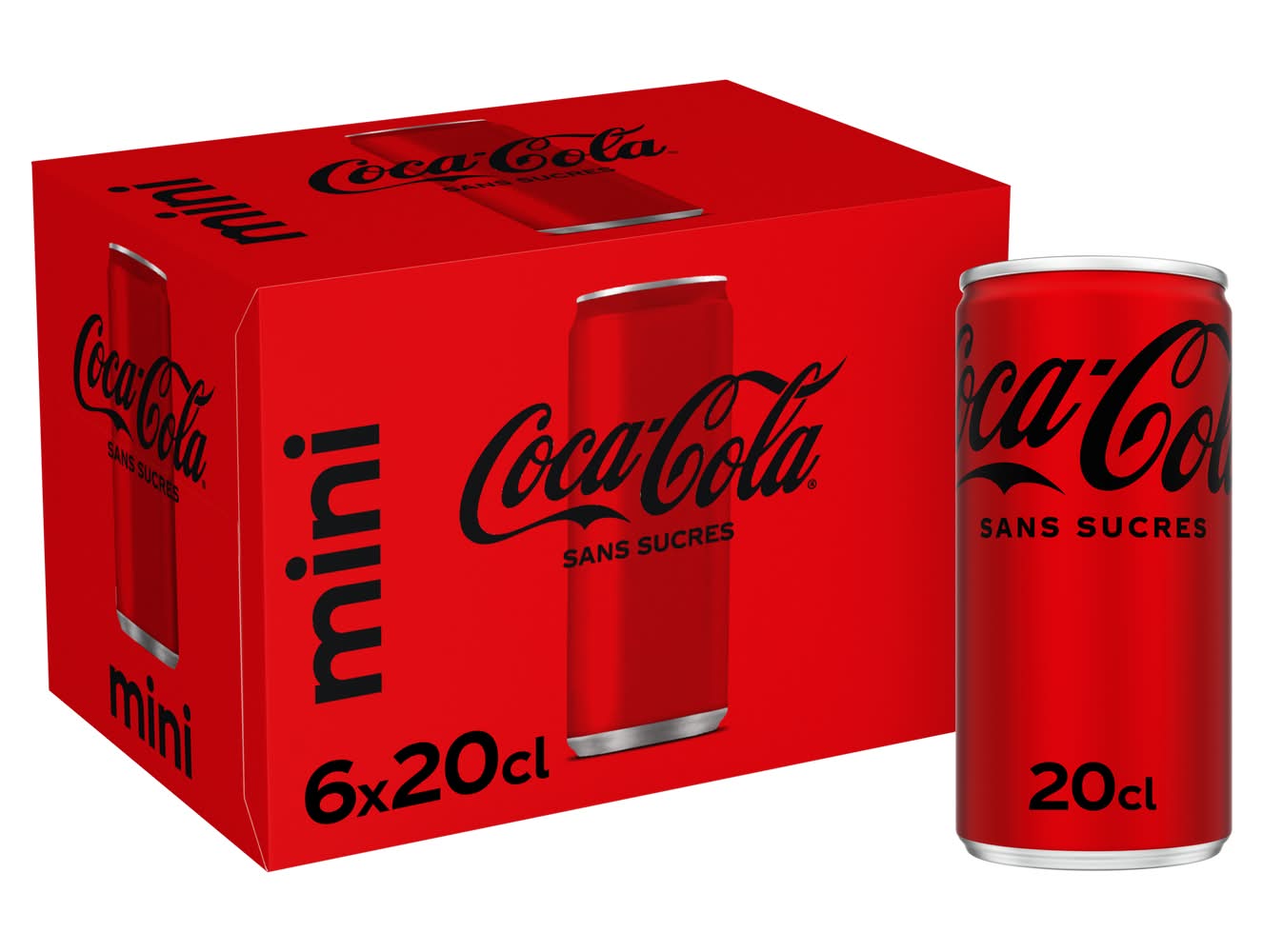 Coca-Cola - Mini soda sans sucre (6 x 200ml)