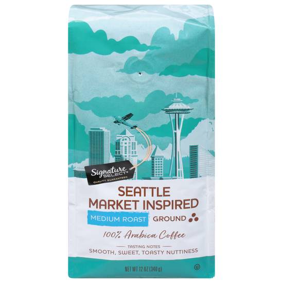 Signature Select Seattle Market Inspired Medium Roast Ground Coffee (12 oz)