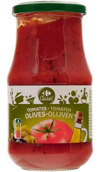 FID -Sauce tomates olives CARREFOUR CLASSIC' - le pot de 420g