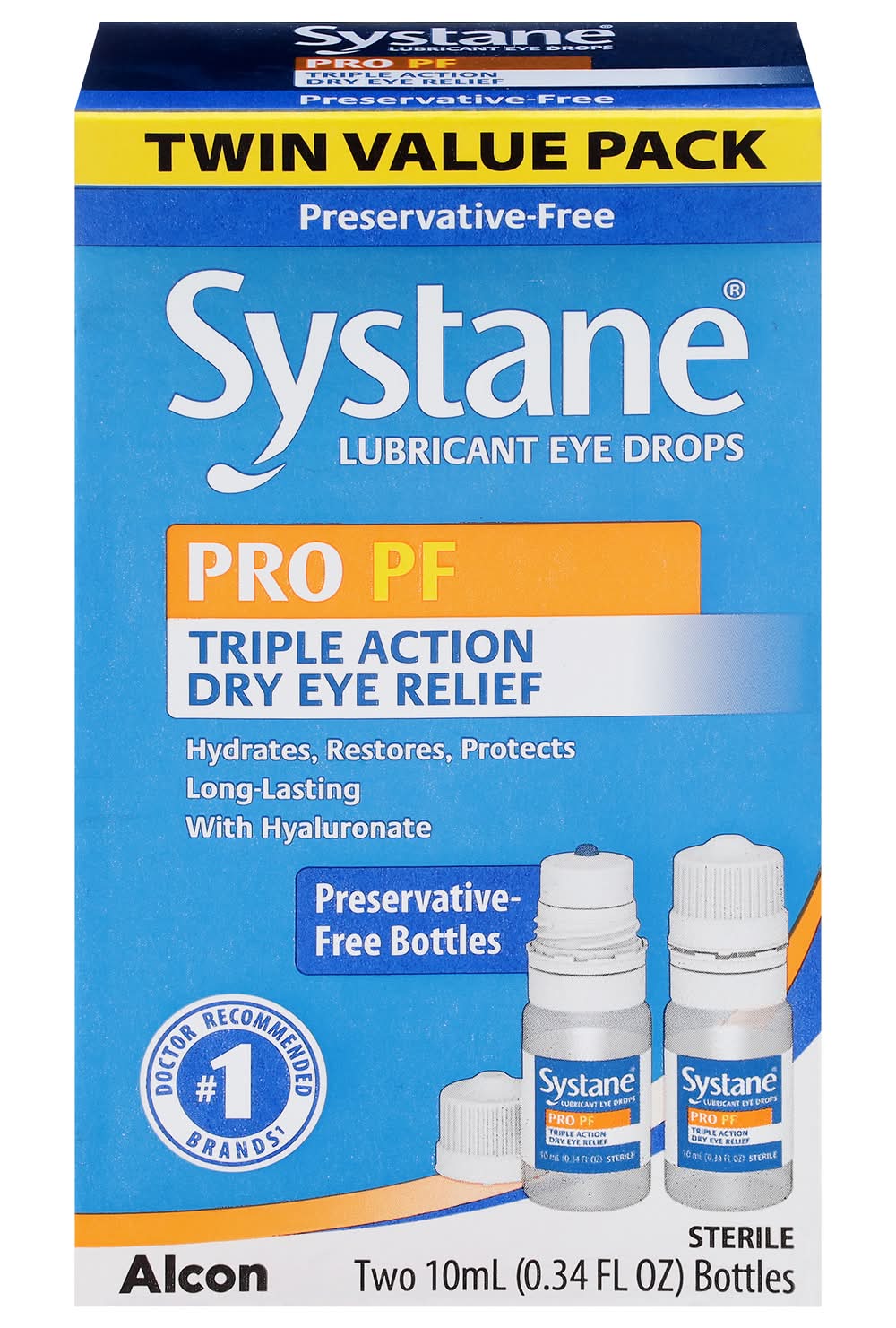 Systane Twin Value pack Pro Pf Lubricant Eye Drops (20 ml, 2 ct)