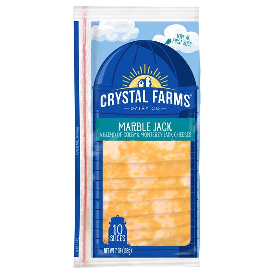 Crystal Farms Marble Jack Cheese Slices (10 ct)