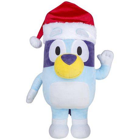 Holiday Greeter-Bluey In Santa Hat-Opp Sm-Bluey