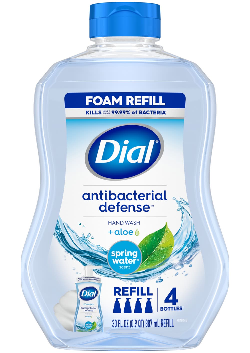Dial Antibacterial Defensea Spring Water Hand Wash (30 fl oz)