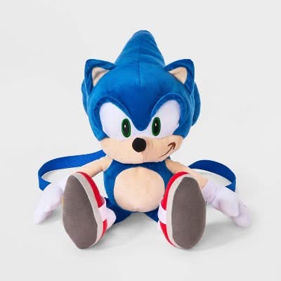 Sonic The Hedgehog Plush 18" Backpack