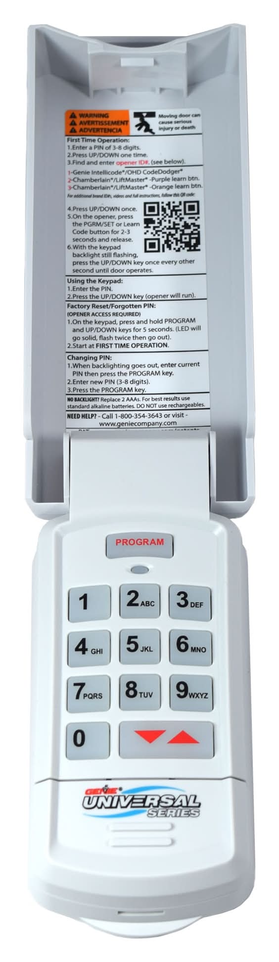 Genie Universal Series Wireless Garage Door Opener Keypad