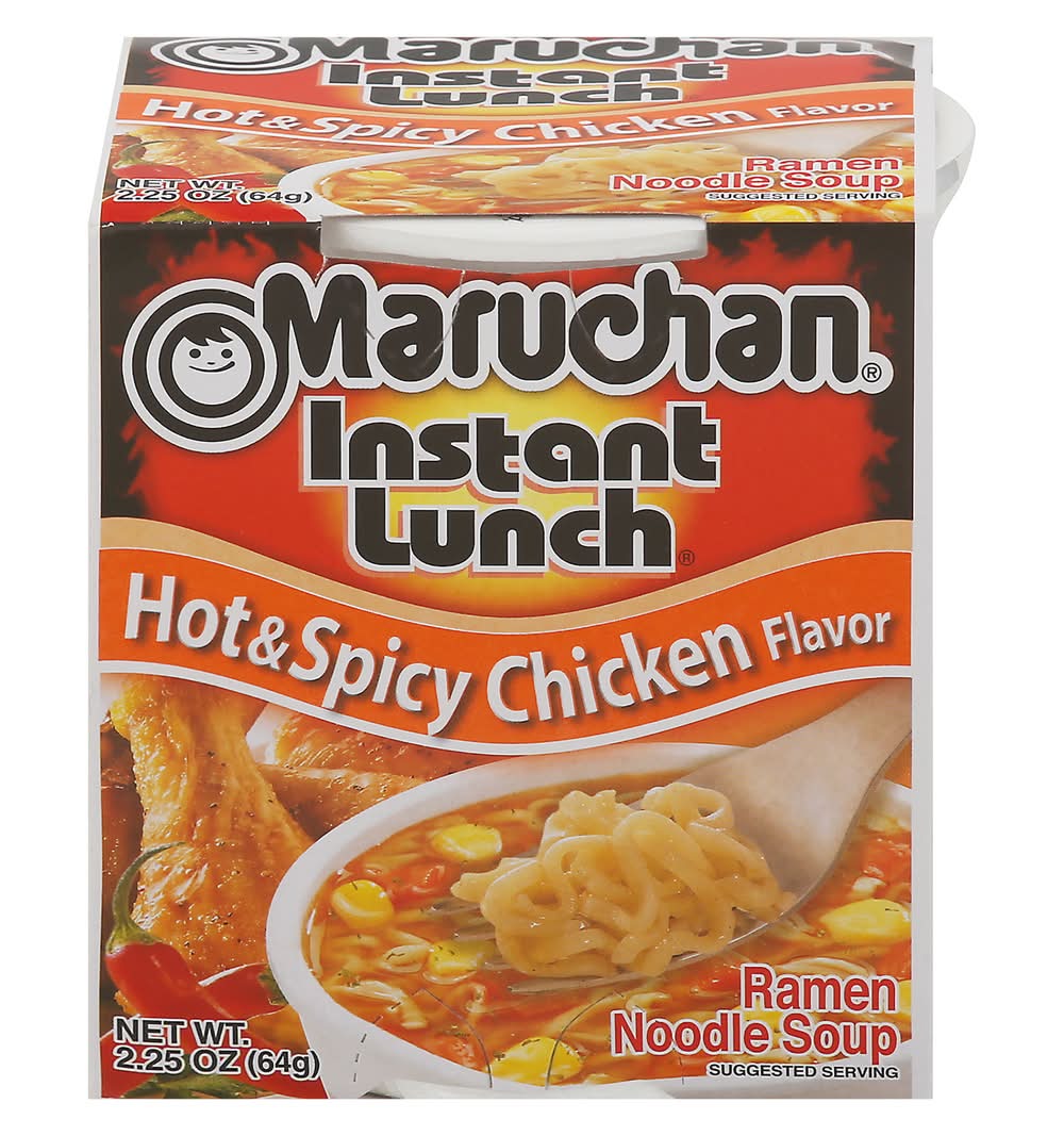 Maruchan Instant Lunch Ramen Noodle Soup, Hot & Spicy Chicken (2.25 oz)