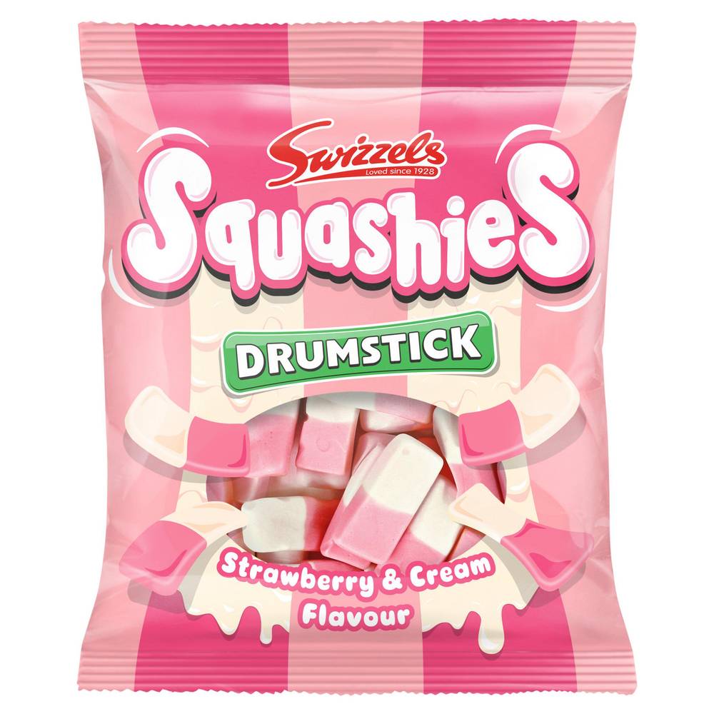 Swizzels Strawberry -Cream, Squashies Drumstick (100g)