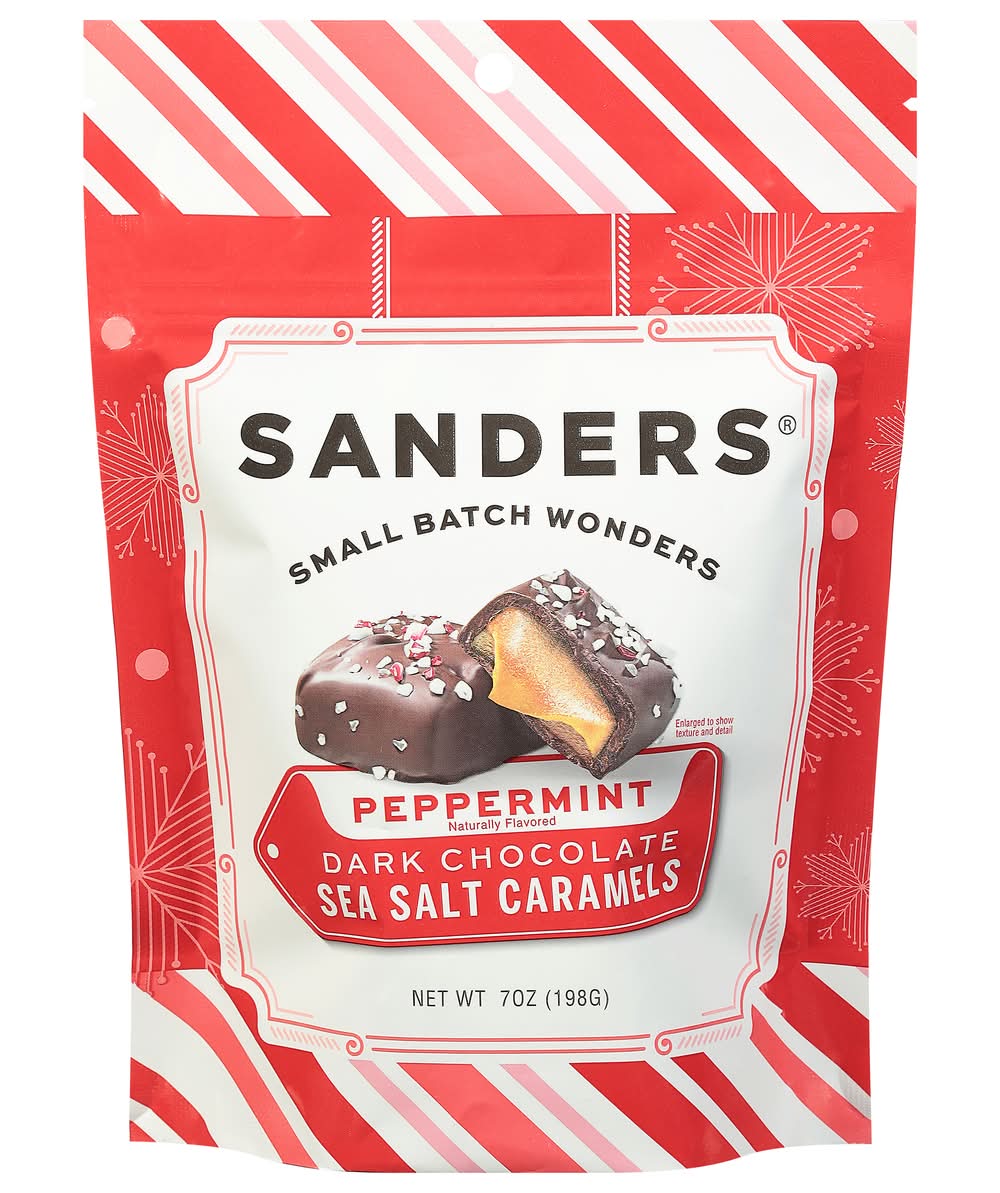 Sanders Peppermint Dark Chocolate With Sea Salt Caramels (7 oz)
