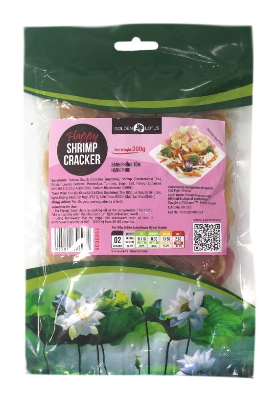 Golden Lotus Happy Shrimp Cracker (200g)