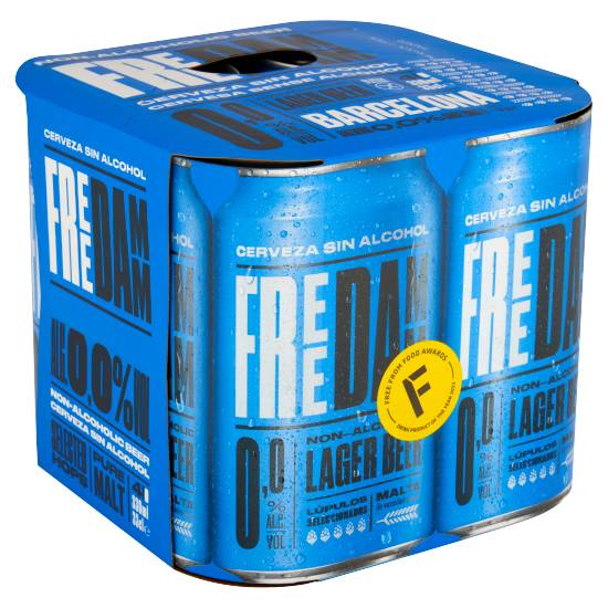 Free Damm Non-Alcoholic Lager Beer (4 ct, 330 ml)