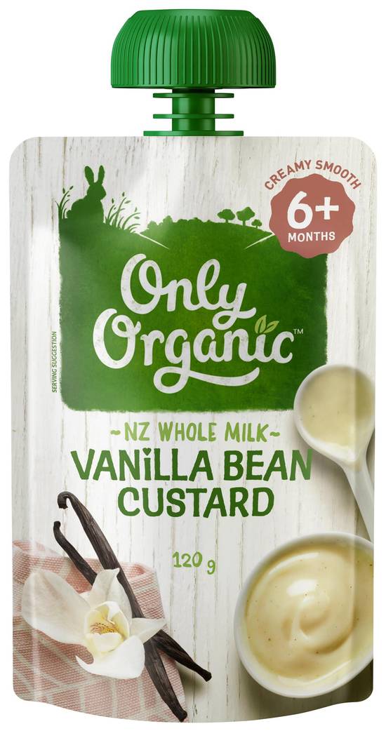 Only Organic Vanilla Bean Custard 6+ Months 120g