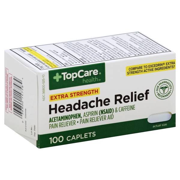 Topcare Headache Relief Extra Strength (100 caplets)
