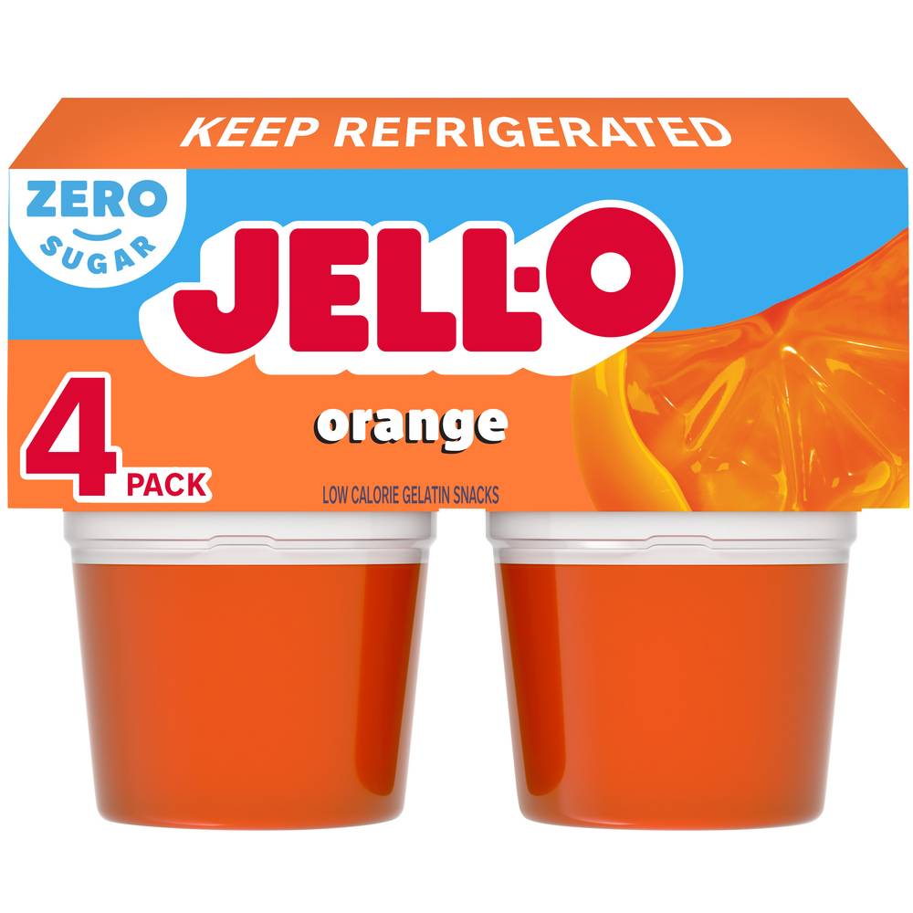Jell-O Orange Low Calorie Gelatin Snacks