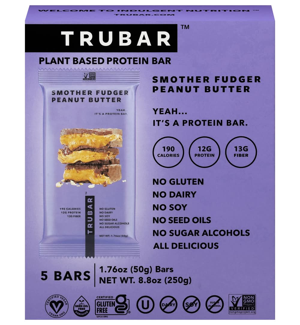 TRUBAR Smother Fudger Peanut Butter (5 x 1.76 oz)