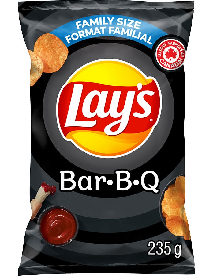 Lay's Family Size Potato Chips, Bar.b.q (235 g)