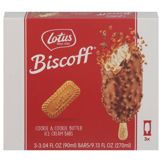 Lotus Biscoff Ice Cream Bars (3ct)
