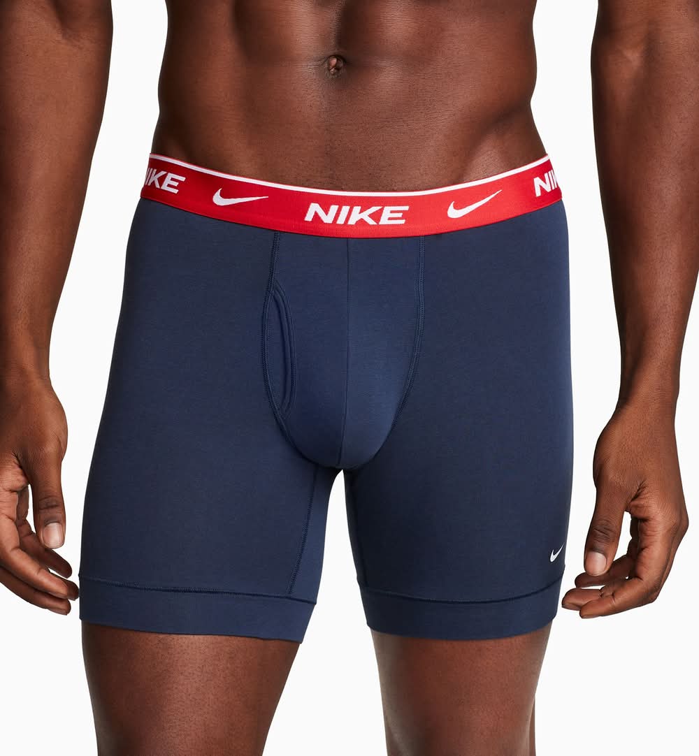Nike Dri-Fit Essential Cotton Stretch Boxer Briefs, Men, XXL, Obsidian-Cool Grey (3 ct)