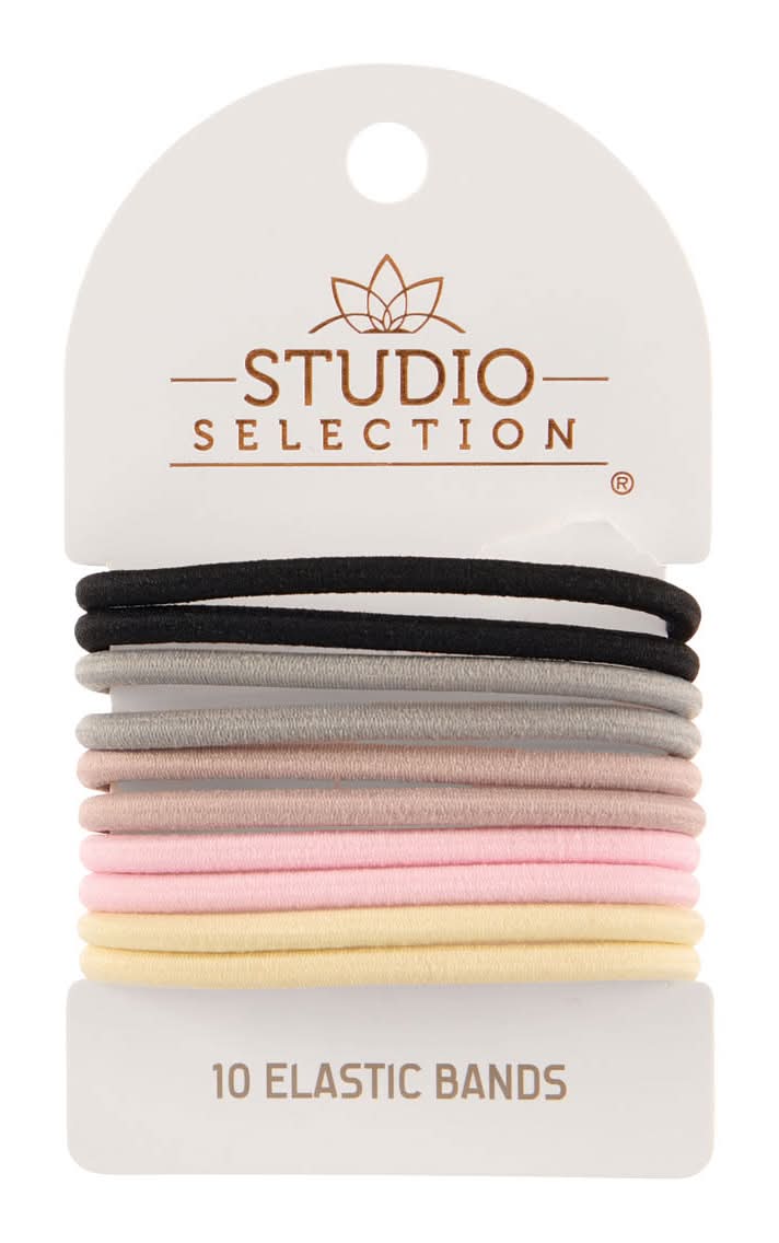 Studio Selection Elastic Hair Ties, Assorted (10 ct)