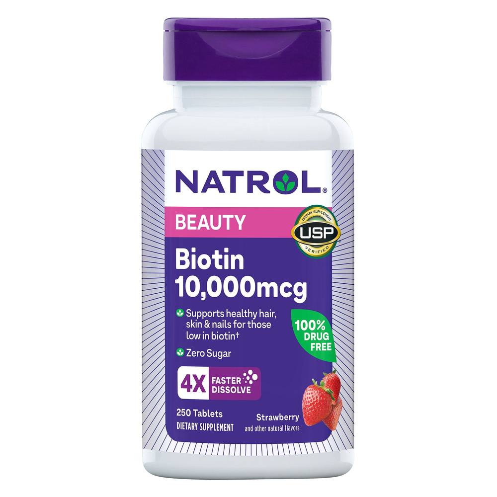 Natrol Biotin 10000 Mcg Fast Dissolve Tablets (strawberry)