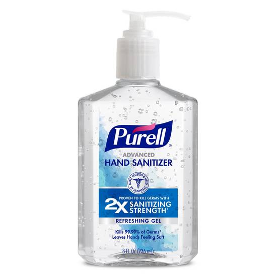 PURELL Advanced Hand Sanitizer Refreshing Gel, 8 fl oz Pump Bottle