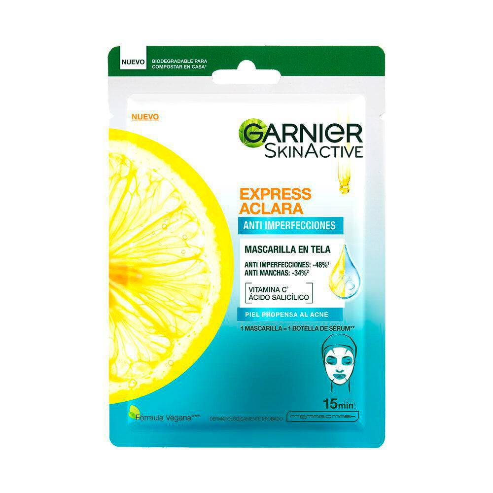 Garnier skin active mascarilla express aclara