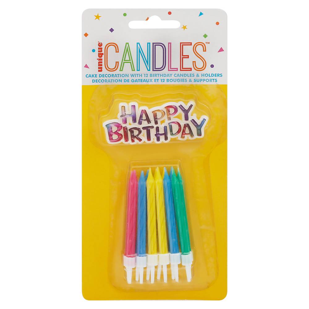 Unique Happy Birthday Cake Decoration/Candles