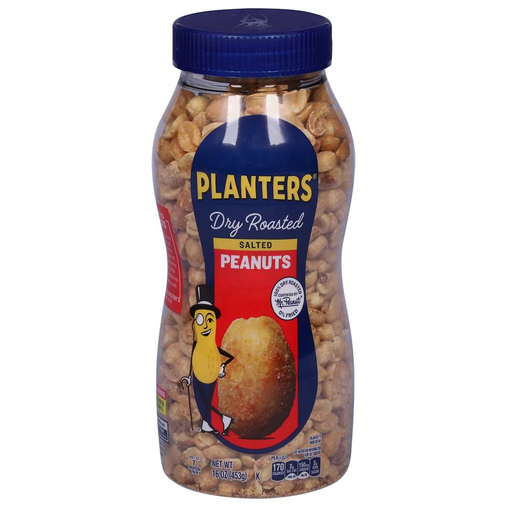 Planters Salted Dry Roasted Peanuts (16 oz)