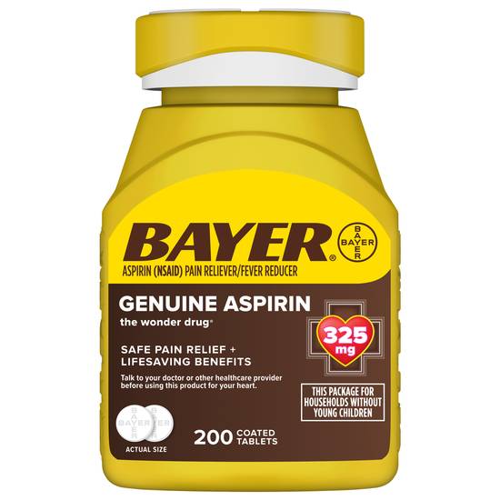 Bayer Genuine Aspirin 325 mg Coated Tablets ( 200 ct )