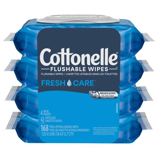 Cottonelle Flushable Superior Clean Wet Wipes (4 ct)