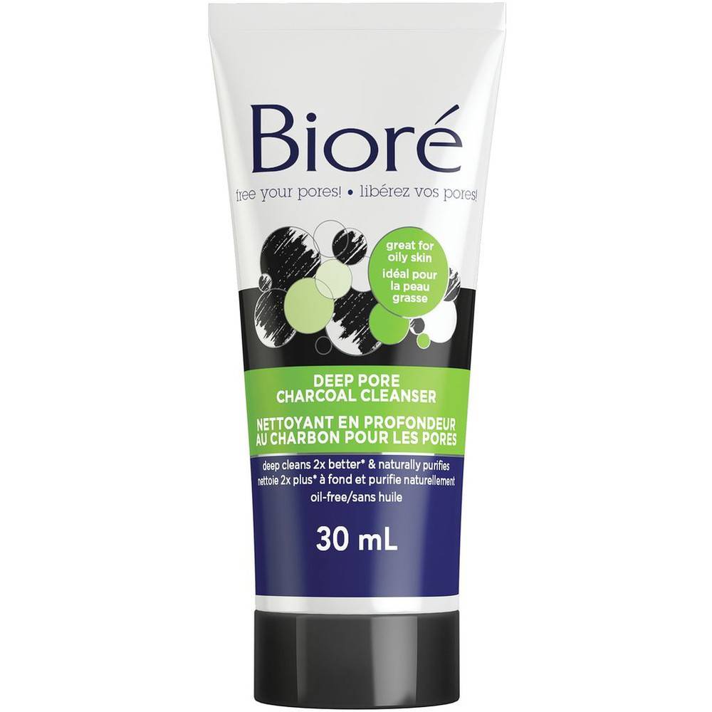 Bioré nettoyant en profondeur au charbon pour les pores (30 ml) - deep pore charcoal cleanser (30 ml)