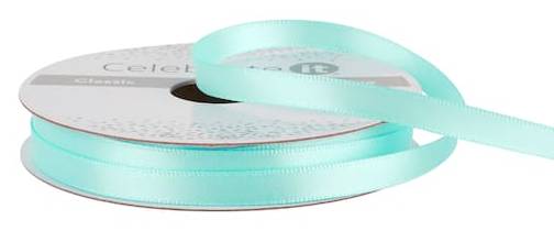 Celebrate It Satin Ribbon, 1/4 in x 10 yd, Light Blue
