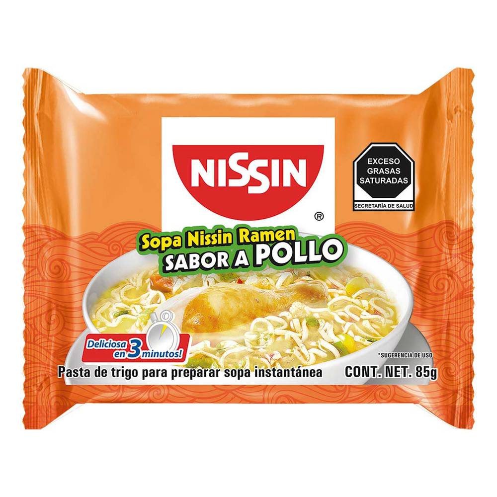 Nissin · Sopa instantánea, pollo (85 g)