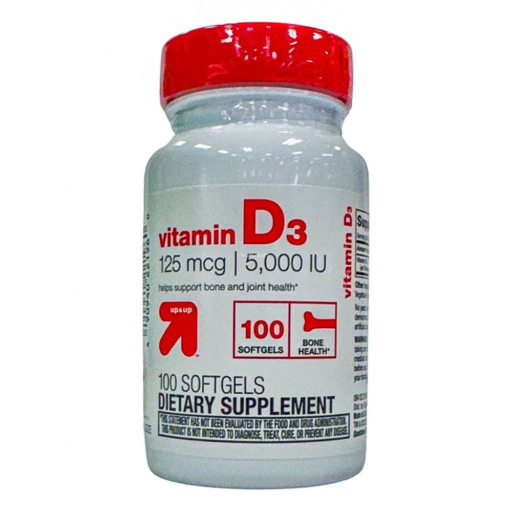 Vitamin D3 125 mcg (5000 IU) Softgels - 100ct - up & up™