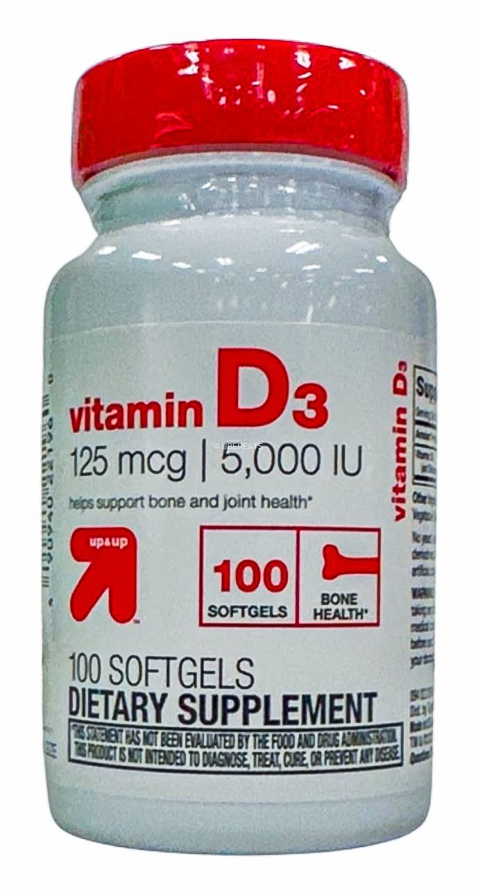 up&up Vitamin D3 125 Mcg Softgels (100 ct)