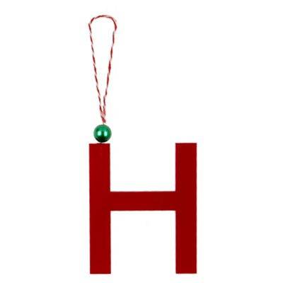 Letra decorativa H for Happy™ navideña “H” color rojo