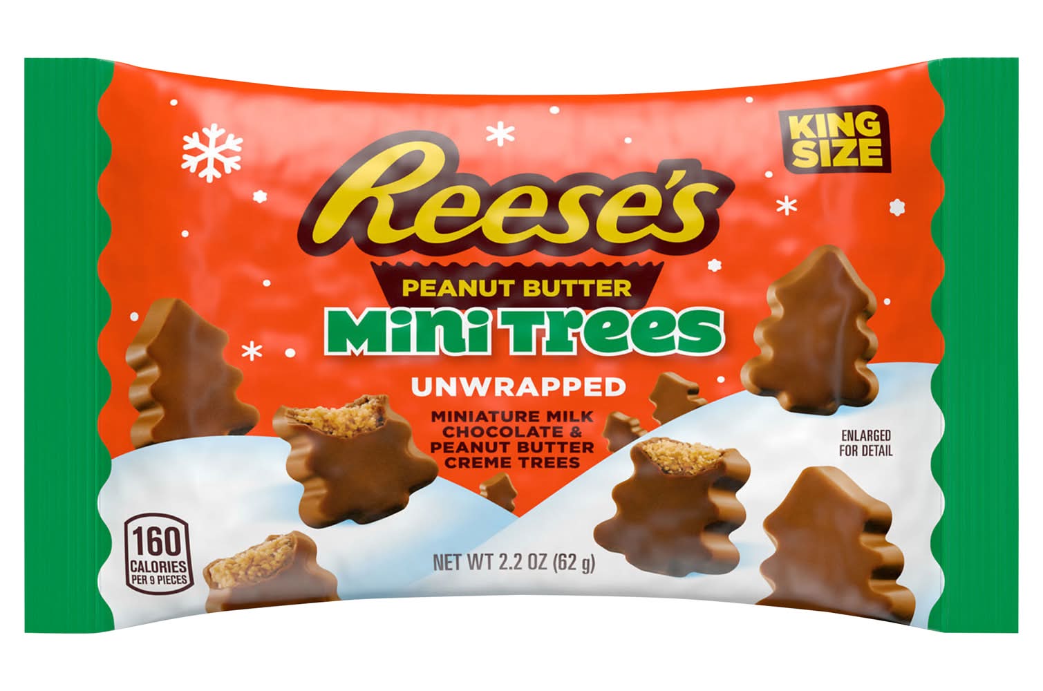 Reese's Creme Mini Trees Christmas Candy Bag, Peanut Butter, king (2.2 oz)