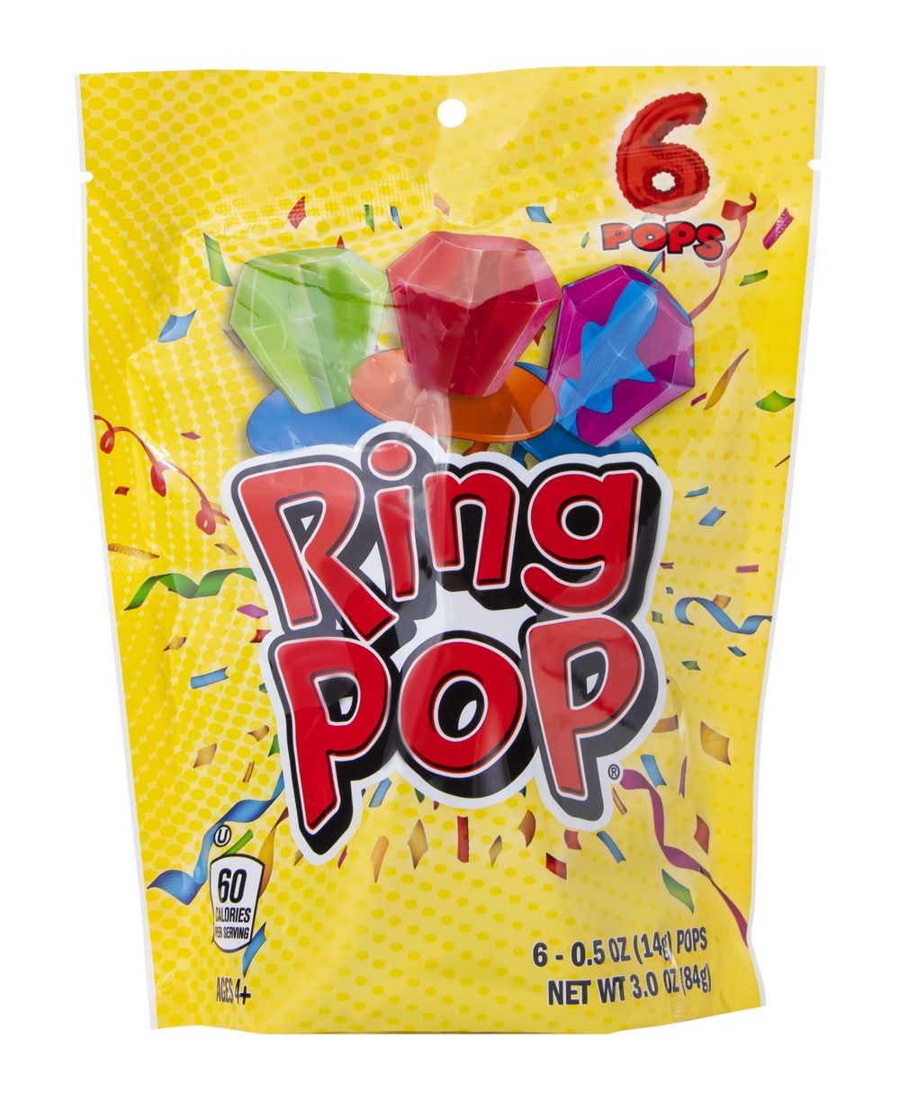 Ring Pop® Candy Lollipops 6-Count Bag
