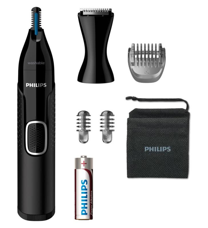 Philips Black, Series Nt5650/16 5000 Battery Operated Nose Ear and Eyebrow Trimmer