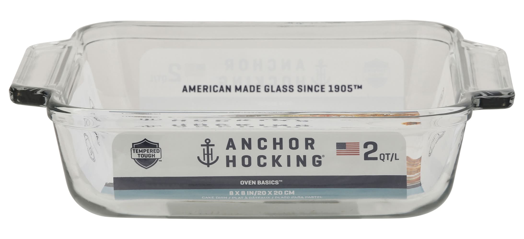 Anchor Hocking Glass Baking Dish 2 Liter Capacity, 8 x 8"