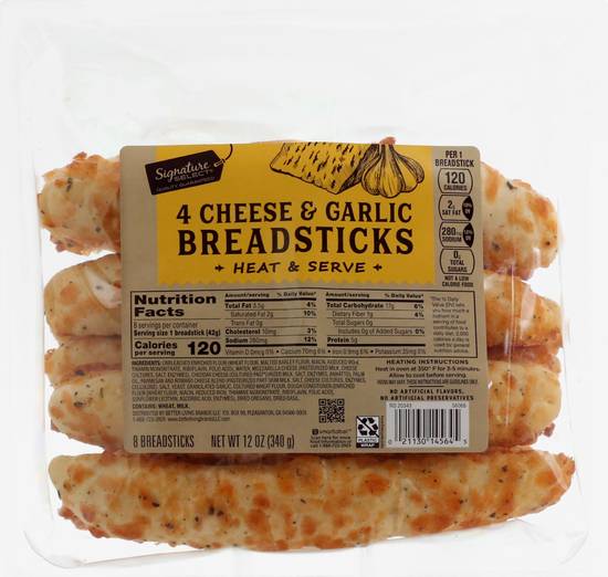 Signature Select 4 Cheese & Garlic Breadsticks (8 ct)