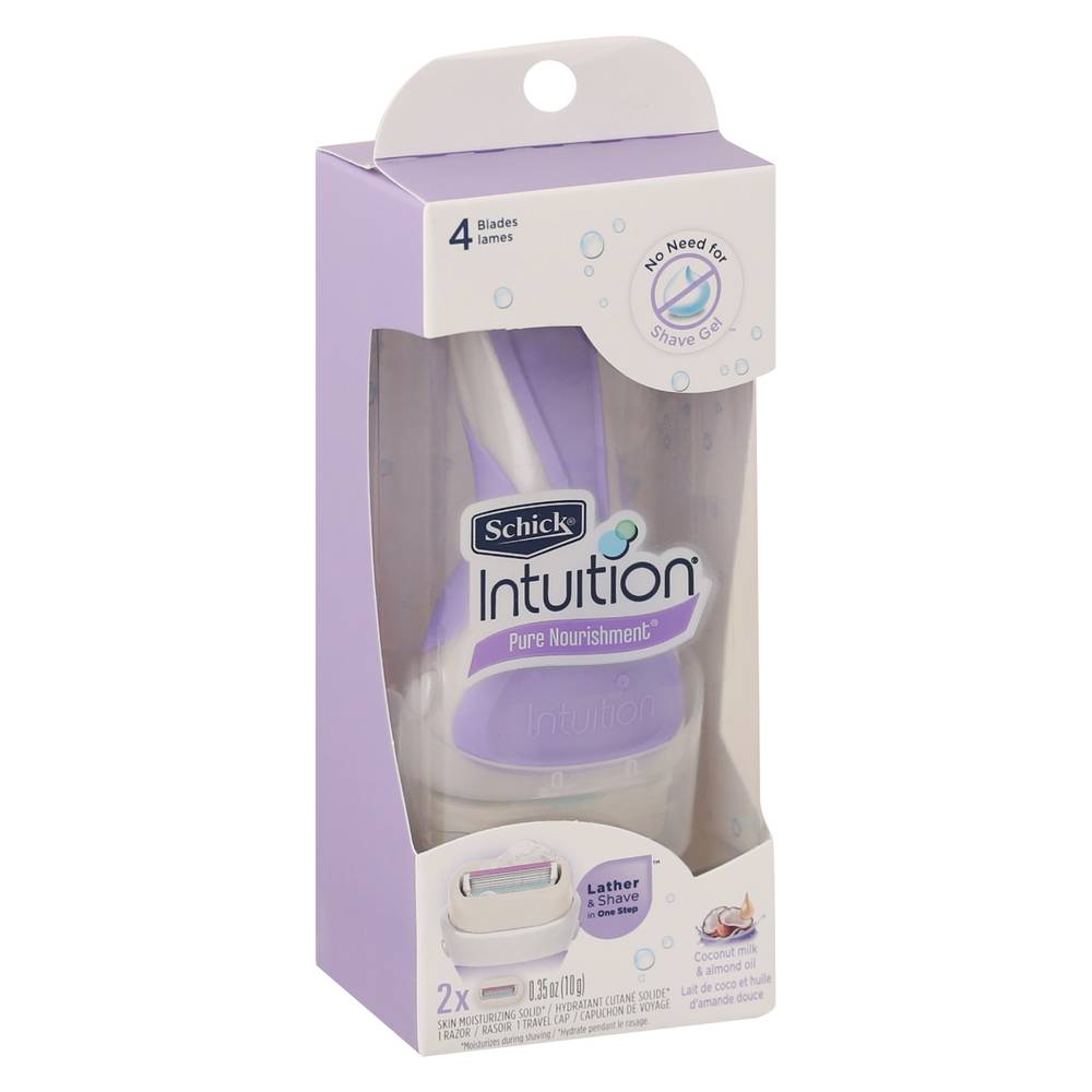 Schick Intuition Pure Nourishment Coconut Milk & Almond Milk Razor (0.35 oz)