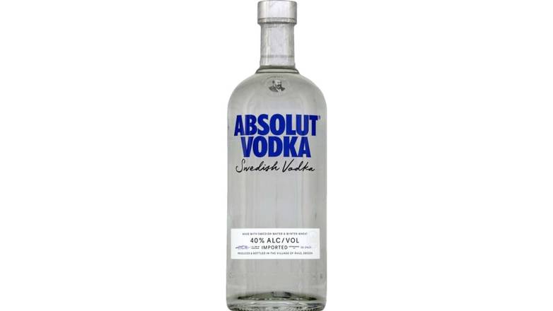 Absolut Vodka, 40% vol. La bouteille de 1L