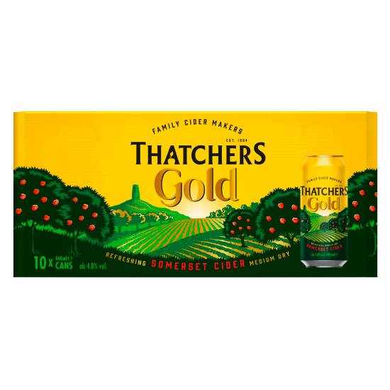 Thatchers Gold Somerset Cider (10 pack, 0.44 L)