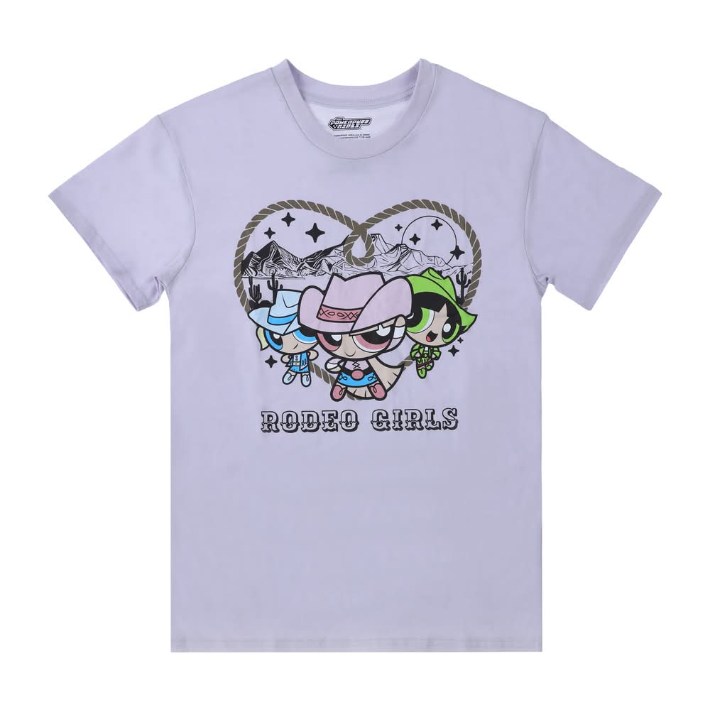 The Powerpuff Girls Rodeo Girls Graphic Tee Large Light Purple