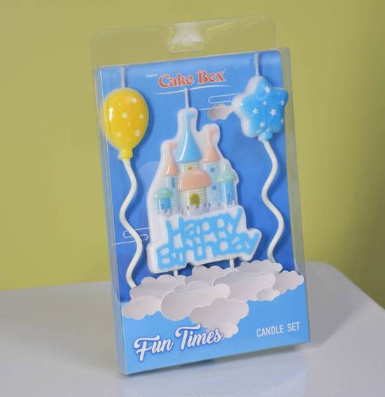 3 Pieces Castle Blue Candle Set CA030